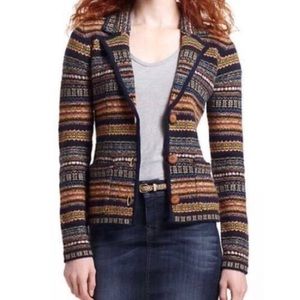 Anthropologie Sparrow Fair Isle Blazer.